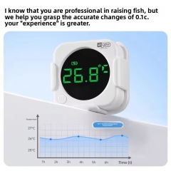 C4-1166 Yee High-Precision Miniature LED Display Electronic Temperature Thermometer for Aquariums External-Mounted Thermometer
