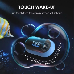 Digital Aquarium Thermometer with Touch Screen Accuracy & Energy-Saving Stick-on Wireless Thermometer for Glass Containers