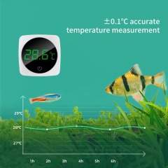 TJY-006 YEE Fish Tank Thermometer LED Digital Thermometer Reptile Tank Aquarium Temperature Display Meter With Touch Screen