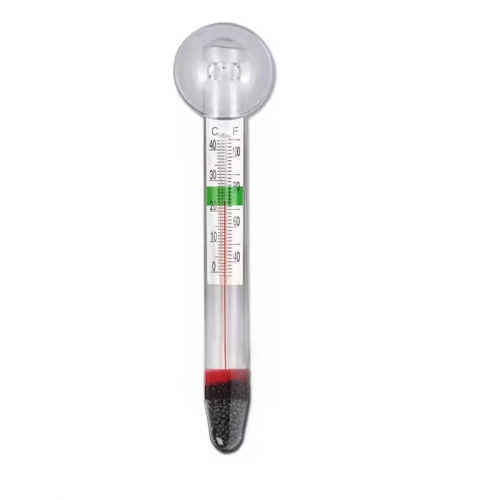AQU-0T1 Aquarium Thermometer High Precision Aquarium Diving Glass Water Temperature Meter Aquarium Suction Cup Hook Floating Small Fat