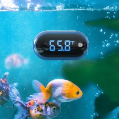 Digital Aquarium Thermometer with Touch Screen Accuracy & Energy-Saving Stick-on Wireless Thermometer for Glass Containers