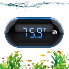 Digital Aquarium Thermometer with Touch Screen Accuracy & Energy-Saving Stick-on Wireless Thermometer for Glass Containers