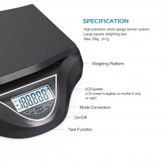SF-526 30kg/1g Digital Parcel Shipping Postal Weighing Scales 30kg Electronic Balance Houseshold Scale