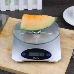 KE-5 5kg/1g Advanced High-quality Hot Selling High-strength Tempered Glass Platform Tempered Glass Digital Kitchen Food Scale 10kg