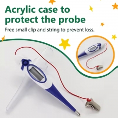 MAT-6A Animal Digital Thermometer with Soft Probe Blue Digital Pet Dog cat Veterinary Thermometer