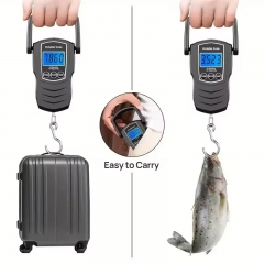 C101-75kg 75KG/165LB Digital Travel Luggage Hand Hanging Fishing Fish Weight Scale with Hook
