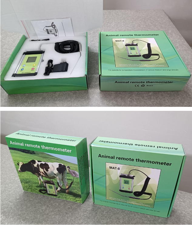MAT-8 LANNX VThm M8 Animal Electronic Thermometer Pet Professional Waterproof Fast Rectal Thermometer for Cattle Digital Thermometer