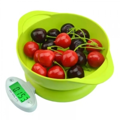 AJY-303 Classic Design Digital Kitchen Scale, Digital LCD Display, Multifunctional with Detachable Bowl, Kitchen Baking Scale