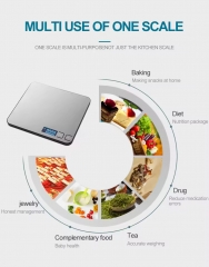 K150H 5kg/1g Professional Lcd Display Stainless Steel Cooking Baking Electronic Food Weighing Balance Digital Kitchen Scale