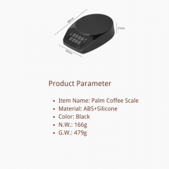 YH240808 Scale Cup Sets ABS Shell Espresso Modes Type-C Charging Digital Kitchen Palm Coffee Scale with Timer