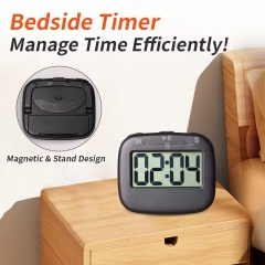 THT1700 Modern Design Digital Kitchen Timer Loud Alarm Big Digits Eco-Friendly LCD Plastic Square Kitchen Timer Cooking Baking