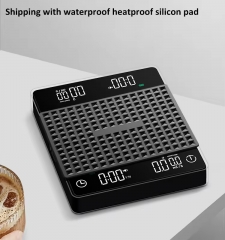 DH-8702 5kg/0.1g Custom High-End Espresso Mini ScaleDigital LED Touch Free Pour Over Coffee Scale With Double Display