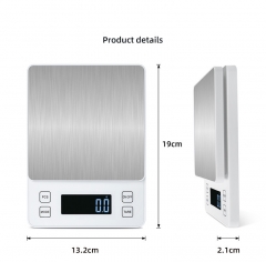 DH-8905-5000g 5kg/0.1g Wholesale Custom Stainless Steel Platform Kitchen Scale Units Conversion Food Scale