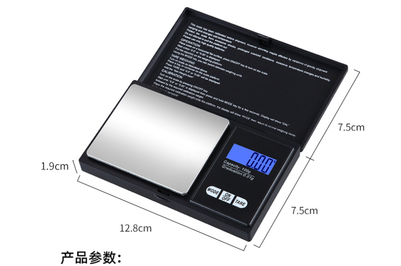 DH-CS-100g 100g/0.01g Hot Sell Mini Pocket Scale LCD Gram Digital Weighing Scale Electronic Pocket Scale 500g/0.01g