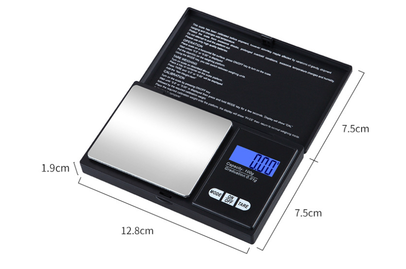 DH-CS-100g 100g/0.01g Hot Sell Mini Pocket Scale LCD Gram Digital Weighing Scale Electronic Pocket Scale 500g/0.01g