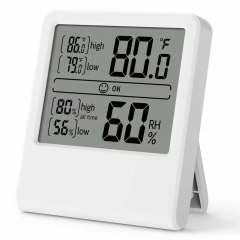 MCR06Y Ultra-Thin Indoor Electronic Temperature Humidity Meter Hygrometer 3A Large Screen Digital Display Magnetic Stand Magnetic Stand
