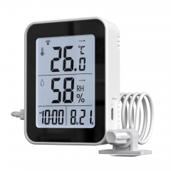 MC81 Hygrometer Thermometer , Tuya WiFi Indoor Room Temperature Monitor Thermometer with Remote App Control, Notification Alerts,LCD