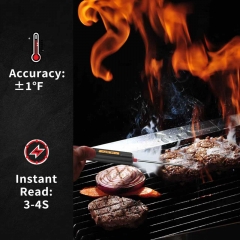 PT34 Digital Instant Read Meat Thermometer Kitchen Food Cooking Thermometer with Backlight LCD for BBQ Grilling Smoke