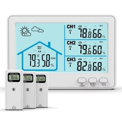 RX11-3B Newest Electronic Large Digital Color Display Indoor Outdoor Weather Station with Sensor