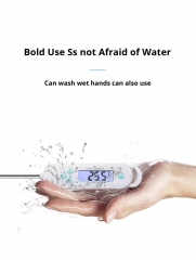 PT305 Kitchen BBQ Grill Multifunction Probe Thermometer Large Screen Folding Electronic Water Thermometer Digital Display Plastic
