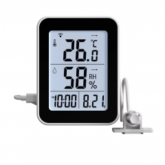 MC81 Hygrometer Thermometer , Tuya WiFi Indoor Room Temperature Monitor Thermometer with Remote App Control, Notification Alerts,LCD