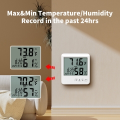 MC505 Large Screen Backlight Indoor Multi-Function Digital Display Thermometer Humidity Meter & Calendar Plastic Electronic Clock