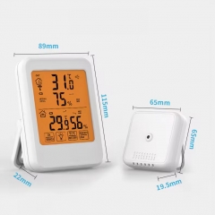 MC46 Indoor Outdoor Temperature Hygrometer Waterproof Magnetic Temperature Hygrometer Backlight Digital Temperature Hygrometer