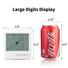 MC505 Large Screen Backlight Indoor Multi-Function Digital Display Thermometer Humidity Meter & Calendar Plastic Electronic Clock