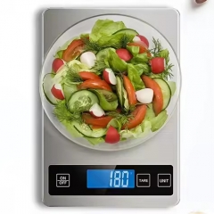 DH-A10 Custom OEM Electronic Digital Weight Kitchen Scales 15 kg Stainless Steel 10kg 5kg Cooking Food Scale for Baking