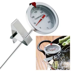 B-4B Stainless Steel Food Coffee Milk Kitchen 15cm 30cm Probe Type Baking Oil Thermometer With Clip