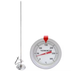 B-4B Stainless Steel Food Coffee Milk Kitchen 15cm 30cm Probe Type Baking Oil Thermometer With Clip