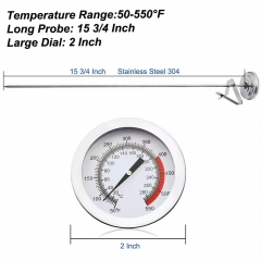 B4AK0106K05 20cm 30cm 40cm long Dial Kitchen Oven Frying Thermometer Fast Delivery Thermometer for BBQ and Household Temperature Measurement