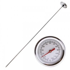 B8AN0148 50cm/100cm long Stainless Steel Probe Professional Organic Compost Soil Thermometer