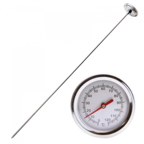 B8AN0148 50cm/100cm long Stainless Steel Probe Professional Organic Compost Soil Thermometer