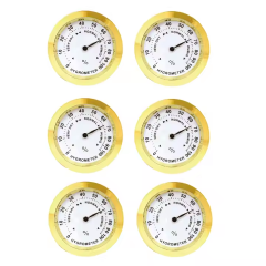 THH6312704 High Moisture Meter Cigar Hygrometer Mini Round Dial Metal Thermometer for Tobacco Humidor Hygrometer for Cigars