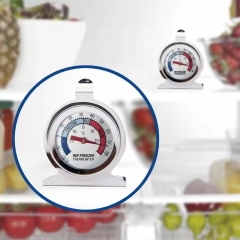 Z1AN0387K08 Hot Selling Dial Stainless Steel with Hook and Panel Base Wholesale Freezer Thermometer