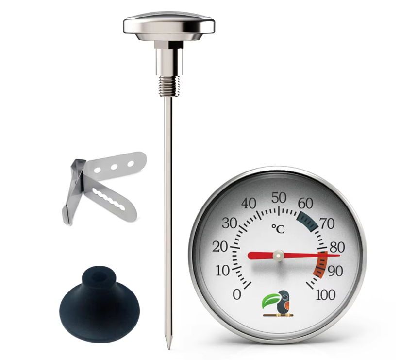 B3AK3151 Stainless Steel Dial Instant Read Temperature Instrument Home Kitchen Pocket Clip for Measuring Milk Cooking Temperatures Oven