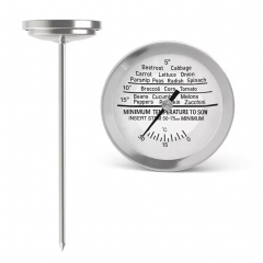 KT-B-4H Long Probe 167mm Stainless Steel Soil Thermometer 0-30 Celsius No Battery Required Soil Temperature Gauge