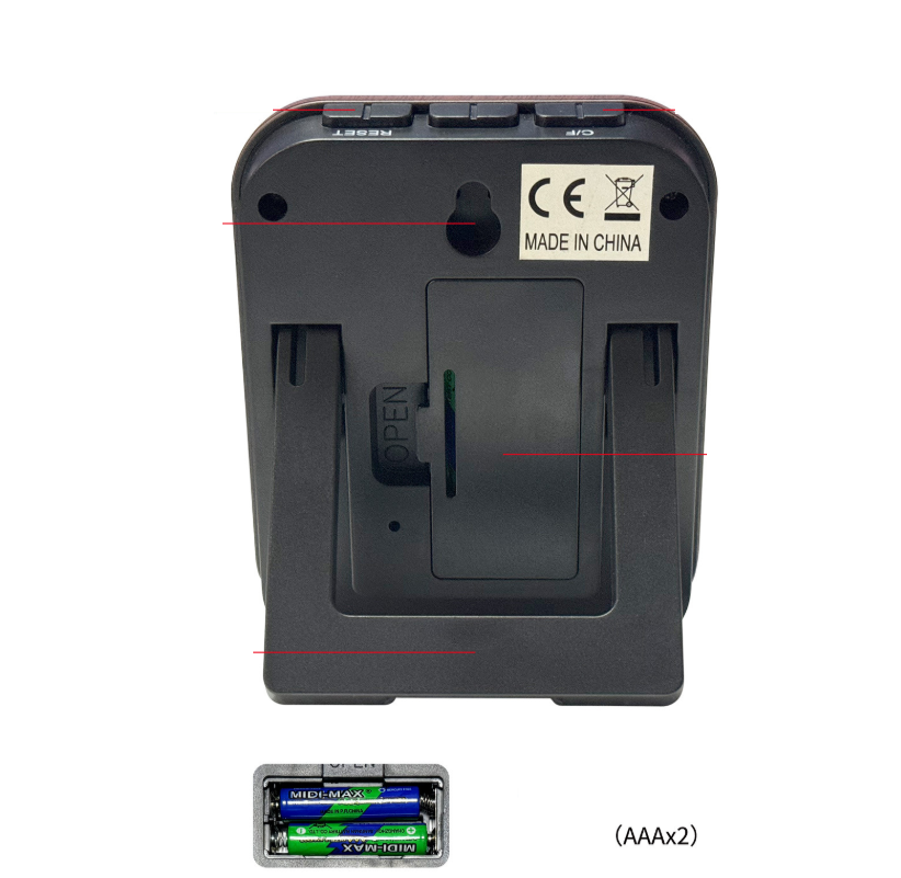 H314H Wholesale Custom Indoor Desktop Digital Electronic Thermometer Hygrometer Plastic Records Max Min Temperature Humidity Meter