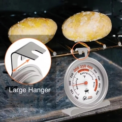 Z23AK2310K01 Smart Dial Display Waterproof Metal Oven Thermometer for Kitchen Barbecue & Home Cooking Household Temperature Meter for Use