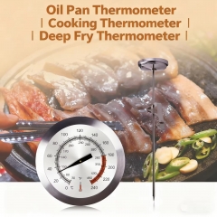 T8071 Durable Metal Bimetal Dial Thermometer Probe High-Temperature Household Thermometer Probe