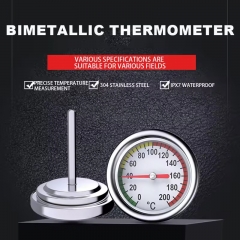  B-30 31mm Metal Fuel Tank Temperature Gauge Easy Read Household Thermometer for Fuel Tanks OEM Customizable
