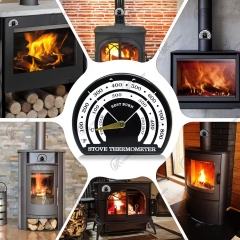 THM3466410 Magnet Surface Dial Thermometer for Wood Burning Stoves Fireplaces Bimetal Temperature Measurement on Wood Burning Stovepipe