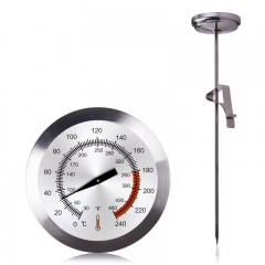 T8071 Durable Metal Bimetal Dial Thermometer Probe High-Temperature Household Thermometer Probe