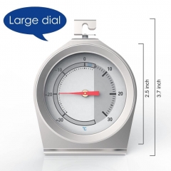 Z-18 Silver Large Dial Refrigerator Freezer Fridge Thermometers for Cold Storage