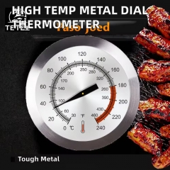 T8071 Durable Metal Bimetal Dial Thermometer Probe High-Temperature Household Thermometer Probe