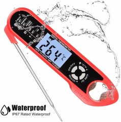 THE539 Meat Thermometer Oven Safe 2 in 1 Dual Probe Digital Food Thermometer with Alarm Backlight for Kitchen Cooking Grill
