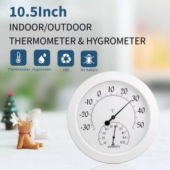 X-42 26.7cm Dial Hanging Indoor/Outdoor Plastic Hygrometer Household Thermometer for Temperature Measurement