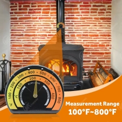 THM3466410 Magnet Surface Dial Thermometer for Wood Burning Stoves Fireplaces Bimetal Temperature Measurement on Wood Burning Stovepipe