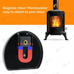 THM3466410 Magnet Surface Dial Thermometer for Wood Burning Stoves Fireplaces Bimetal Temperature Measurement on Wood Burning Stovepipe